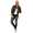 Damen Bomberjacke Flieger Pilotenjacke Biker; Kunstleder, Khaki/M