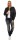 Damen Bomberjacke Flieger Pilotenjacke Biker; Kunstleder, Schwarz/S