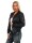 Damen Bomberjacke Flieger Pilotenjacke Biker; Kunstleder, Schwarz/M