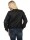 Damen Bomberjacke Flieger Pilotenjacke Biker; Kunstleder, Schwarz/M