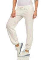 Damen Trainingshose Jogging Sport Jogger Fitness Hose Freizeit, Ecru