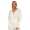 Damen Sweatshirt Langarmshirt Hoodie Oberteil, Ecru, S Zipper