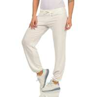Damen Trainingshose Jogging Sport Jogger Fitness Hose Freizeit, Ecru S