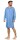 Herren Nachthemd langarm Sleepshirt; Blau XL