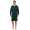 Herren Nachthemd langarm Sleepshirt; Dunkelgrün L