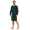 Herren Nachthemd langarm Sleepshirt; Dunkelgrün L