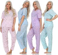 Damen Pyjama zweiteiliger Schlafanzug Pyjama-Set, M L XL 2XL
