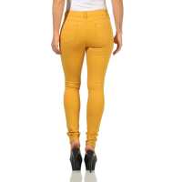 Damen Jeggings Hüfthose  Senf S/36
