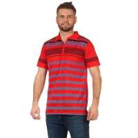 Herren Poloshirt T-shirt Polo-Hemd Kurzarm  Rot L