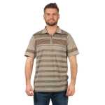 Herren Poloshirt T-shirt Polo-Hemd Kurzarm  Dunkelbeige XL