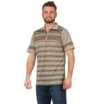 Herren Poloshirt T-shirt Polo-Hemd Kurzarm  Dunkelbeige XL