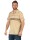 Herren Poloshirt T-shirt Polo-Hemd Kurzarm mit Muster, Beige L