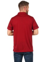 Herren Poloshirt T-shirt Polo-Hemd Kurzarm mit Muster, Dunkelrot M