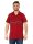 Herren Poloshirt T-shirt Polo-Hemd Kurzarm mit Muster, Dunkelrot M