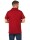 Herren Poloshirt T-shirt Polo-Hemd Kurzarm mit Muster, Dunkelrot M