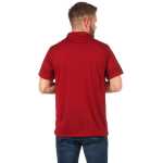 Herren Poloshirt T-shirt Polo-Hemd Kurzarm mit Muster, Dunkelrot L