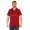 Herren Poloshirt T-shirt Polo-Hemd Kurzarm mit Muster, Dunkelrot L