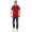 Herren Poloshirt T-shirt Polo-Hemd Kurzarm mit Muster, Dunkelrot L