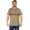 Herren Poloshirt T-shirt Polo-Hemd Kurzarm mit Muster, Dunkelbeige M