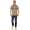 Herren Poloshirt T-shirt Polo-Hemd Kurzarm mit Muster, Dunkelbeige M