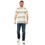 Herren Poloshirt T-shirt Polo-Hemd Kurzarm,  Beige XL