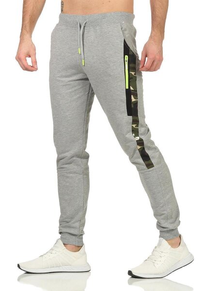 Herren Jogginghose Trainigshose Freizeithose mit Muster. Grau-4187 2XL