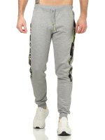 Herren Jogginghose Trainigshose Freizeithose mit Muster. Grau-4187 2XL