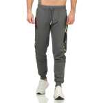 Herren Jogginghose Trainigshose Freizeithose mit Muster. Dunkelgau-4187 L