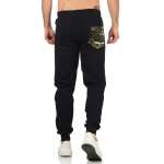 Herren Jogginghose Trainigshose Freizeithose mit Muster. Navy-4184 M