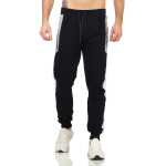Herren Jogginghose Trainigshose Freizeithose mit Muster. Schwarz-4301 3XL