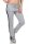 Damen Jogging Hose Sport mit Taschen Streifen;   Grau-Schwarz M/38