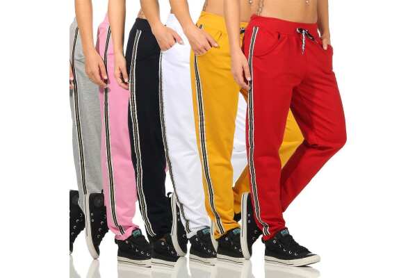 Damen Freizeithose Jogginghose Hose mit Streifen,Gr. S/M/L