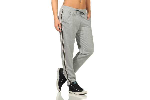 Damen Freizeithose Jogginghose Hose mit Streifen,Gr. S/M/L