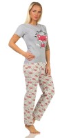 Damen Pyjama Set 3 Teiler Sommer mit Schlafmaske, Baumwolle 64 S