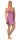 Damen Negligé Satin Nachtkleid Reizwäsche mit Spitze; Heide/S