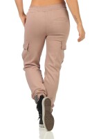 Damen Jogginghose Sporthose Fitness Freizeithose mit seitentaschen,  Altrosa L