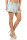 Damen Jeans Minirock Faltenrock, Hellblau S