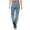 Damen Jeans Hose Risse Hochbund Röhrenjeans Skinny Slim Fit Stretch,