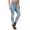 Damen Jeans Hose Risse Hochbund Röhrenjeans Skinny Slim Fit Stretch,