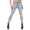 Damen Jeans Hose Risse Hochbund Röhrenjeans Skinny Slim Fit Stretch,