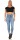 Damen Jeans Hose Risse Hochbund Röhrenjeans Skinny Slim Fit Stretch, Hellblau-376 L/40