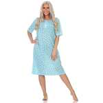 Damen Nachthemd Sleepshirt Nachtwäsche mit Muster,