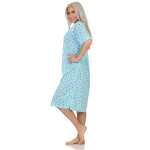 Damen Nachthemd Sleepshirt Nachtwäsche mit Muster,