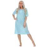Damen Nachthemd Sleepshirt Nachtwäsche mit Muster,