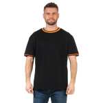 Herren T-Shirt kurzarm schwarz weiß 100% Baumwolle...