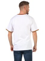 Herren T-Shirt kurzarm schwarz weiß 100% Baumwolle Weiß L