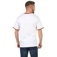 Herren T-Shirt kurzarm schwarz weiß 100% Baumwolle Weiß XL