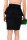 Damen Eleganter Rock Minirock mit Schößchen; Schwarz/L/XL