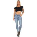 Damen Jeans Hose Risse Röhrenjeans Skinny Slim Fit Stretch,
