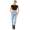 Damen Jeans Hose Risse Röhrenjeans Skinny Slim Fit Stretch, Hellblau-279 S/36